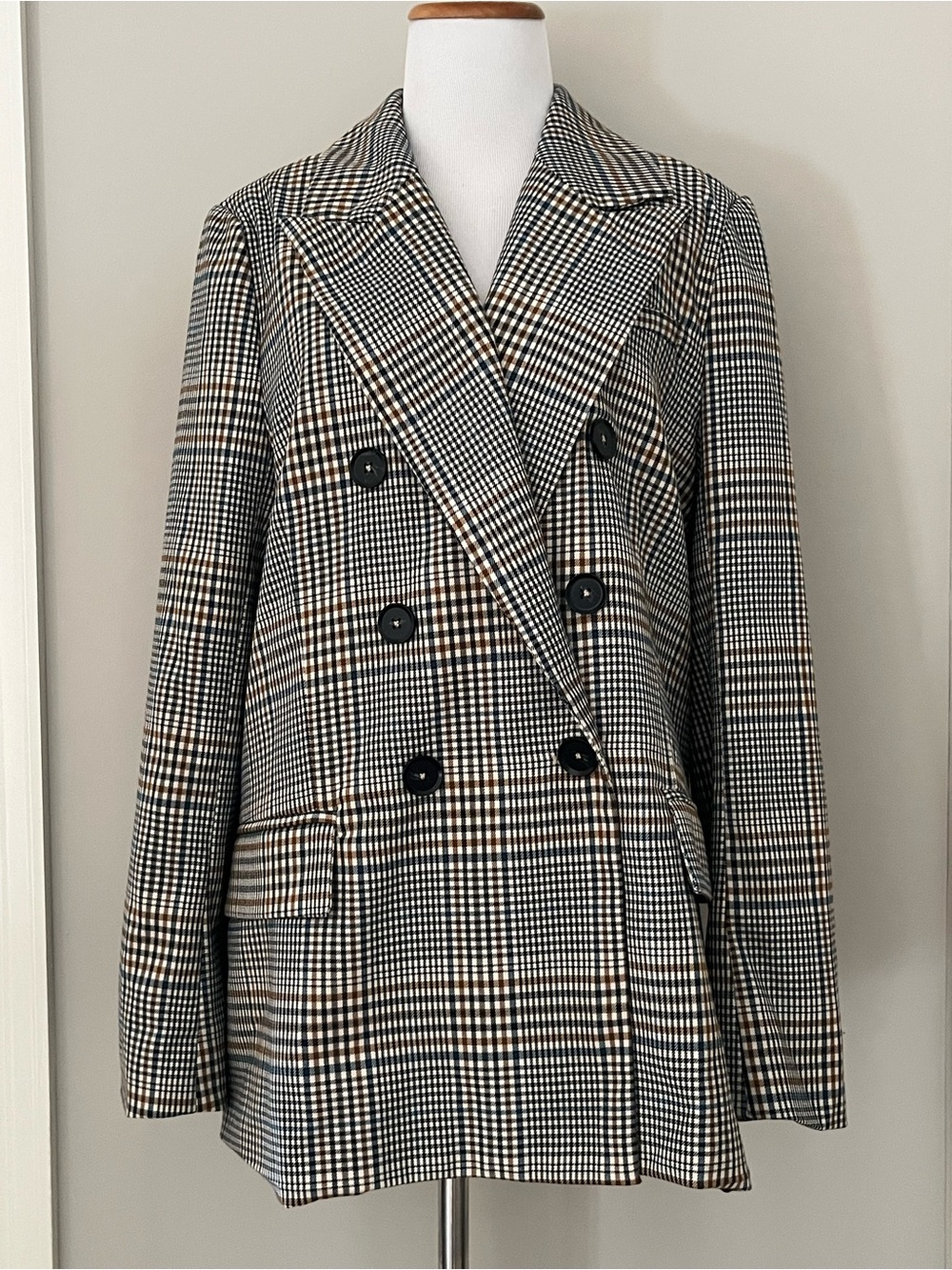 NWT By Together Women's Oversized Plaid Blazer Size Medium